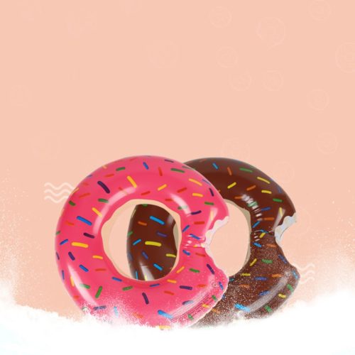 Inflatable Colorful Swimming Ring Float - Image 4