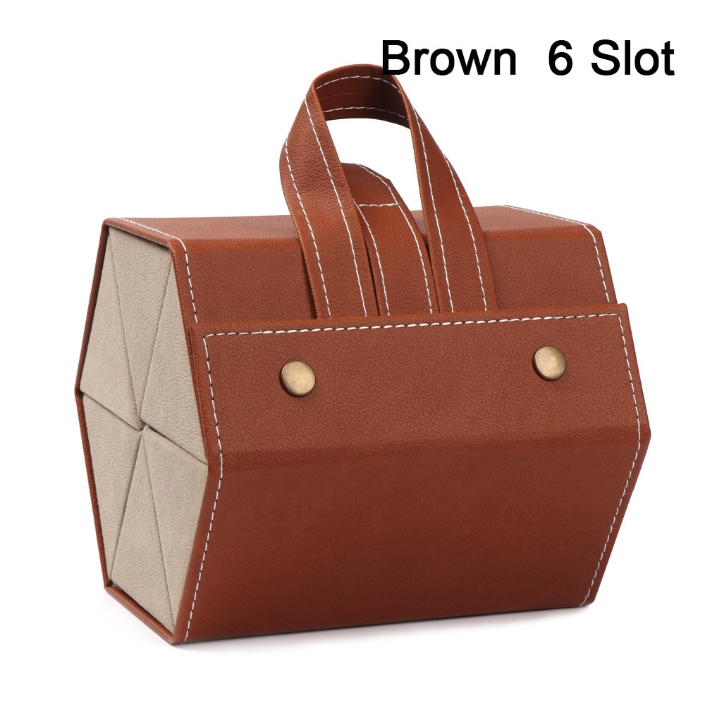 Portable Glasses Organizer 2-6 Multi-slot Eyeglasses Storage PU Leather Case - Image 16