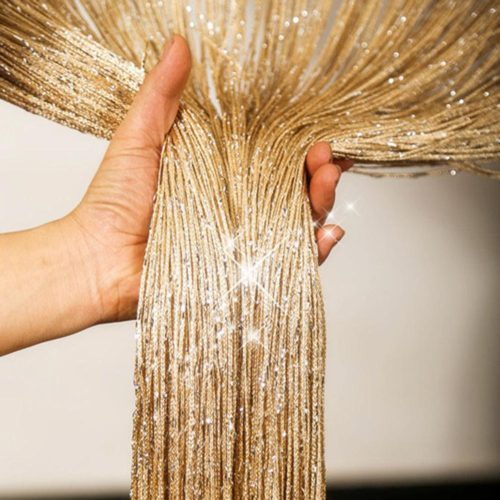 Thread String Curtains Door Tassel Bead Sheer Drape 1*2M
