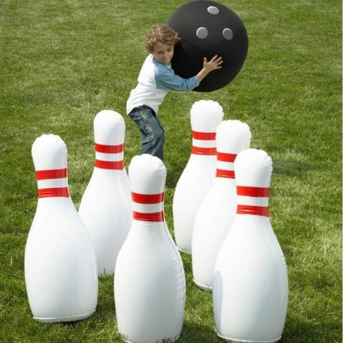 Giant Inflatable Bowling Set for Kids Outdoor Lawn Yard Games