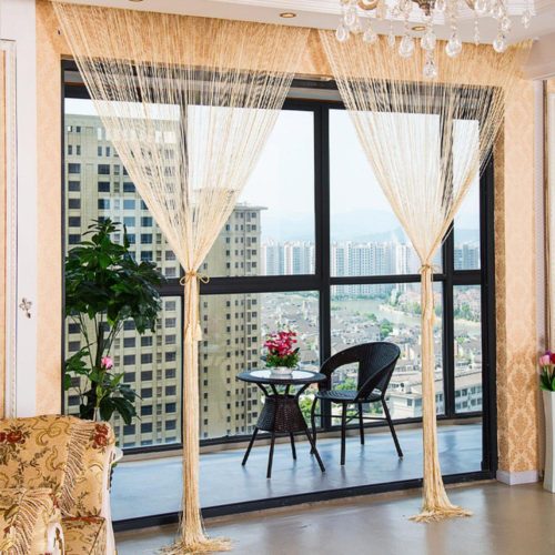 Thread String Curtains Door Tassel Bead Sheer Drape 1*2M - Image 5