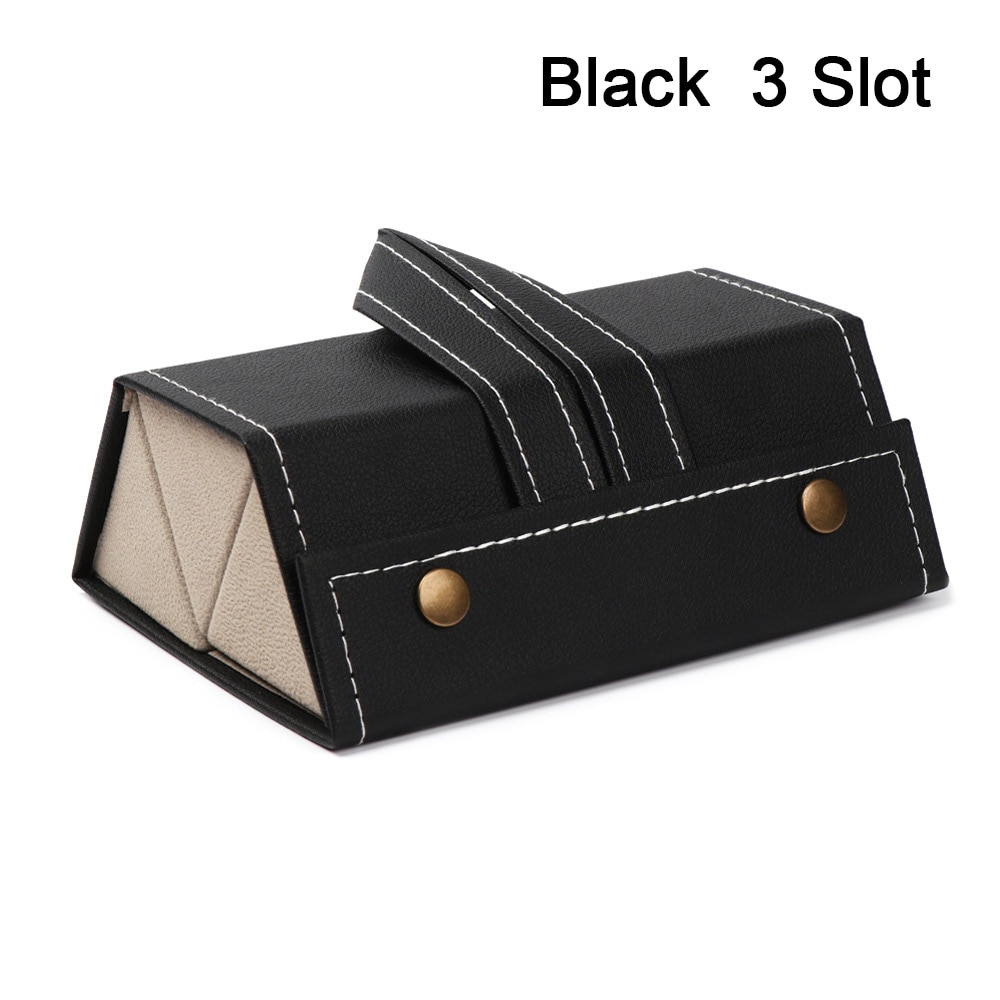 Portable Glasses Organizer 2-6 Multi-slot Eyeglasses Storage PU Leather Case - Image 8