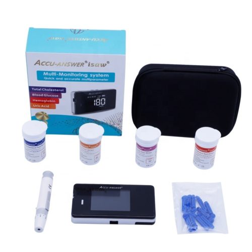 4 in1 Multi-Function Cholesterol Meter Uric acid, Hemoglobin,  Blood Glucose Test strips kit for Diabetes with Lancets - Image 6