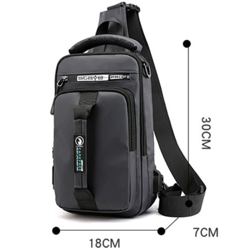 Men Multifunction USB Shoulder Bag - Image 2