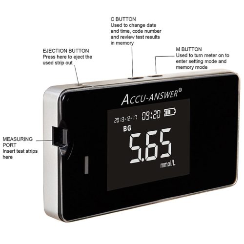 4 in1 Multi-Function Cholesterol Meter Uric acid, Hemoglobin,  Blood Glucose Test strips kit for Diabetes with Lancets - Image 3