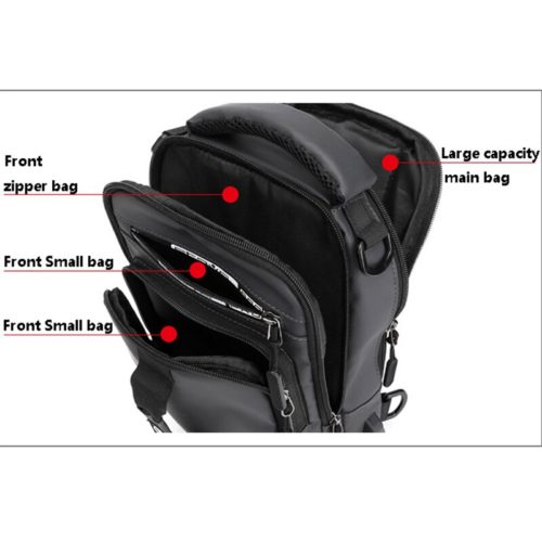 Men Multifunction USB Shoulder Bag - Image 4