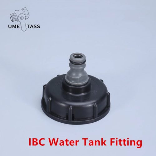 S60x6 Coarse Thread IBC Water Pipe 1/2 Inch Tap Cap Tank Adapter Compatible with IBC Tank